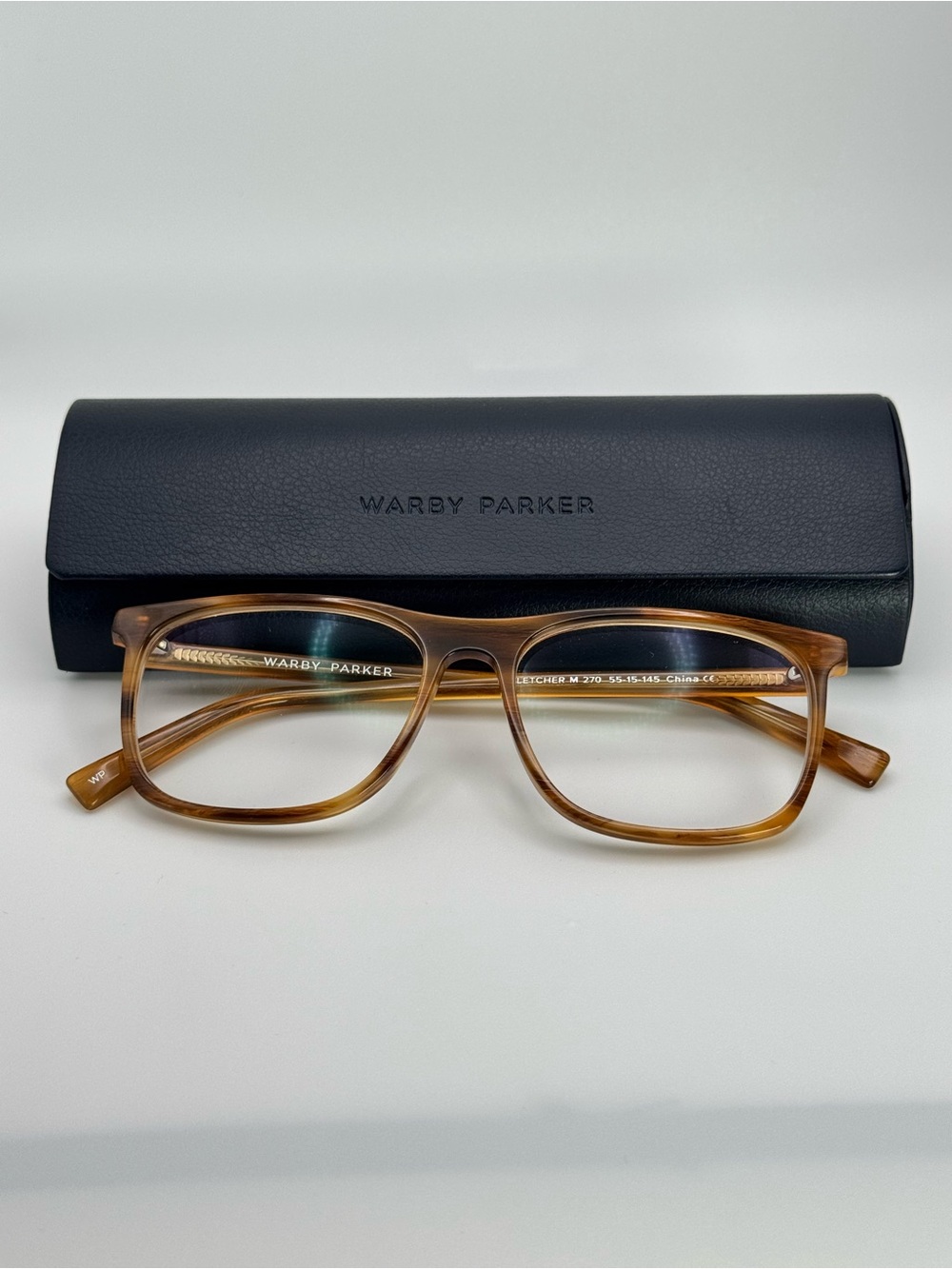 Warby Parker Fletcher M 270 Eyeglasses English Oak 55-15-140 Rectangular Frame